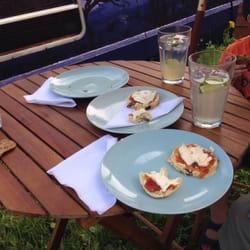The Floating Cafe - Cream n jam scones.