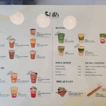 Chilla Coffee - Menu as of May 2026 - Coffee & Tea Near Me - Garden Grove, California Chilla Coffee - Menu as of May 2026 - Coffee & Tea Near Me - Garden Grove, California