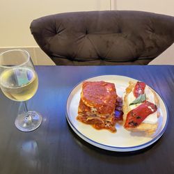 Bella Italia Pork Store & Catering - For dinner, chicken with roasted peppers and fresh mozzarella and lasagna!!!