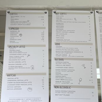 Communal - May 2025 menu - Coffee & Tea Near Me - San Diego, California
