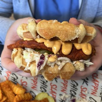 Slappin Chick - #7 Slappin Waffle Sandwich - Chicken Shop Near Me - Selden, New York