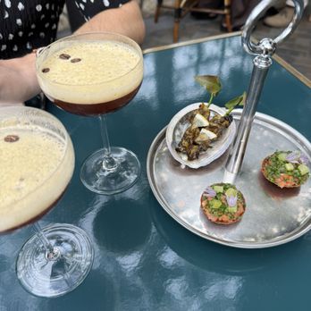 Chez Noir - These are the snacks that come at the beginning - and honestly the stars of the show - Seafood Near Me - Carmel, California