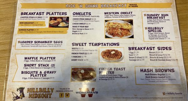Menu photo 3 Hillbilly Hideout Ozark, AR