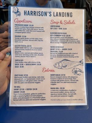 Menu photo 3 Harrison's Landing Corpus Christi, TX