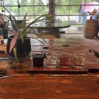 Wisteria Farm & Vineyard - Wisteria Wine flight - Wineries Near Me - Stanley, Virginia