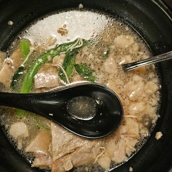 Noodle Bar - Beef noodle soup with lots of fat, and thin egg noodles - Chinese Near Me - Niagara Falls, Ontario