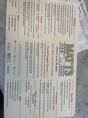 Menu photo 3 Matt’s Fish Camp Fenwick Island, DE