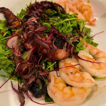 Firefly - Grilled octopus and poached shrimp - Steakhouses Near Me - Panama City Beach, Florida Firefly - Grilled octopus and poached shrimp - Steakhouses Near Me - Panama City Beach, Florida