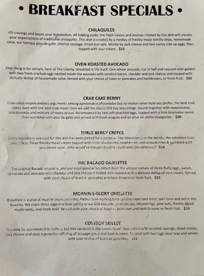 Menu photo 1 The Liberty Restaurant Libertyville, IL Menu photo 1 The Liberty Restaurant Libertyville, IL