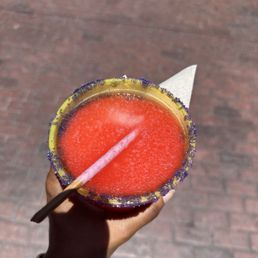 Rita's Grand Strawberry Margarita-sugar rim Rita's Grand Strawberry Margarita-sugar rim