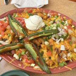 Los Portales Mexican Cusine And Cantina - Nachos Ole! Our favorite part was the grilled jalapeño