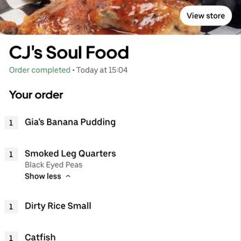 CJ's Soul Food - My receipt plus a $20 cash tip - Soul Food Near Me - Lewis Center, Ohio