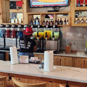 REDDS - Daiquiri to go being prepared. - American Near Me - Houston, Texas REDDS - Daiquiri to go being prepared. - American Near Me - Houston, Texas
