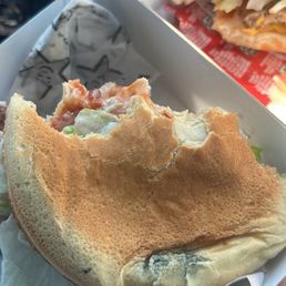 All 3 sandwiches had mold on them. All 3 sandwiches had mold on them.