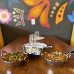Gandhi Cuisine Of India - Eggplant and Korma with side of rice