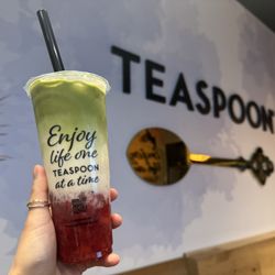 Yelp Elite Experience at Teaspoon - Green Valley location - Strawberry matcha bubble tea