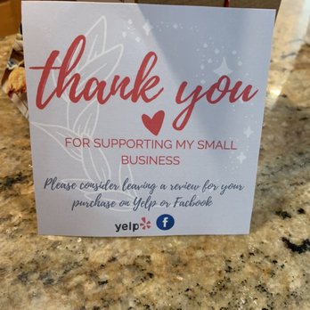Magical Box - Adorable thank you card was a nice touch. - Desserts Near Me - Newark, California