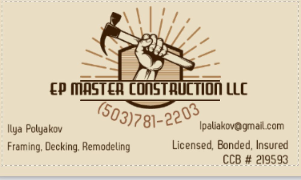 EP MASTER CONSTRUCTION Updated September 2024 Request Consultation