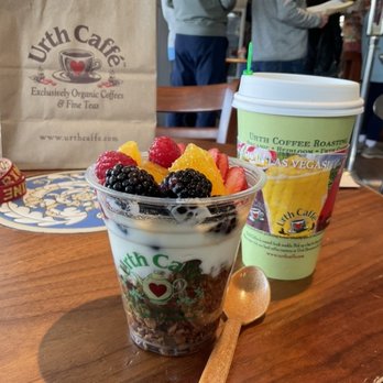 Urth Caffe - Sarni, I behaved( first time) and went for the fruit in The Urth Parfait rather than the tempting Urth Fruit Tart. - Coffee & Tea Near Me - Laguna Beach, California