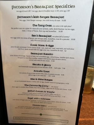 Menu photo 3 Patterson's Cafe Oxford, OH