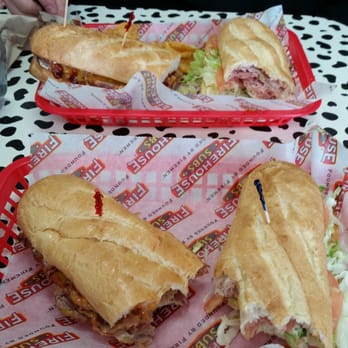 Firehouse Subs - on the right is the Hook & Ladder Sandwich and on the left is the Smokehouse beef brisket - Fast Food Near Me - Totowa, New Jersey Firehouse Subs - on the right is the Hook & Ladder Sandwich and on the left is the Smokehouse beef brisket - Fast Food Near Me - Totowa, New Jersey