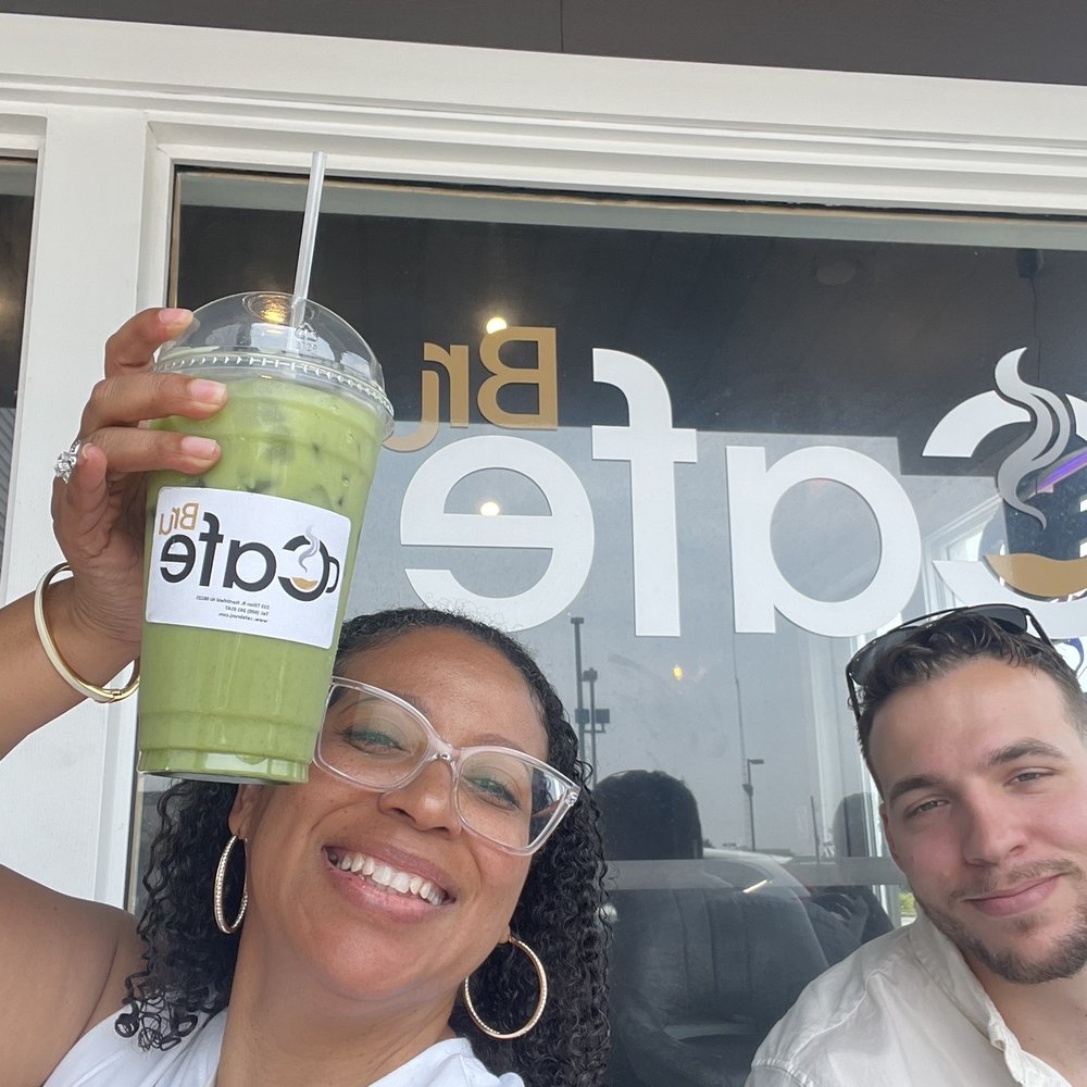 Cafe Bru - Lavender Matcha w/oatmilk...YUMMY!!!! - Coffee & Tea Near Me - Northfield, New Jersey