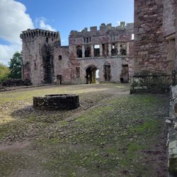 Raglan Castle - The castle market ground