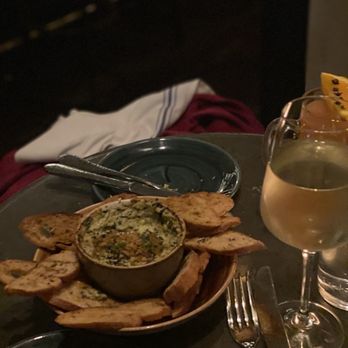 Sweet Polly - Baked artichoke dip and Blanc de Blanc - Cocktail Bars Near Me - Brooklyn, New York Sweet Polly - Baked artichoke dip and Blanc de Blanc - Cocktail Bars Near Me - Brooklyn, New York
