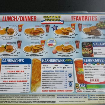 Waffle House - Menu as of 2/28/2016. - Diners Near Me - Burleson, Texas Waffle House - Menu as of 2/28/2016. - Diners Near Me - Burleson, Texas