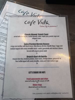 Menu photo 1 Cafe Vida Culver City, CA Menu photo 1 Cafe Vida Culver City, CA