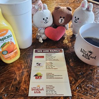 The Breakfast Klub - The back of the flyer shows connected businesses - Breakfast & Brunch Near Me - Houston, Texas The Breakfast Klub - The back of the flyer shows connected businesses - Breakfast & Brunch Near Me - Houston, Texas