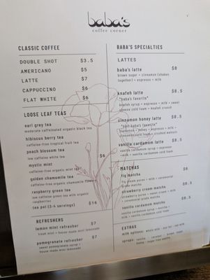 Menu photo 3 Baba's Coffee Corner Orange, CA