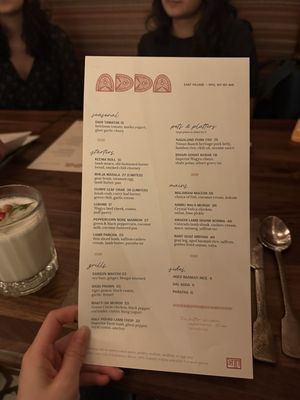 Menu photo 8 Adda New York, NY