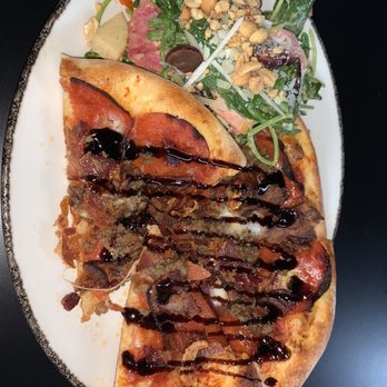101 Craft Kitchen - I got the Pizza combo. 1/2 Carnivore pizza and the Winter Kale Salad. (so tasty) - Gastropubs Near Me - Fishers, Indiana