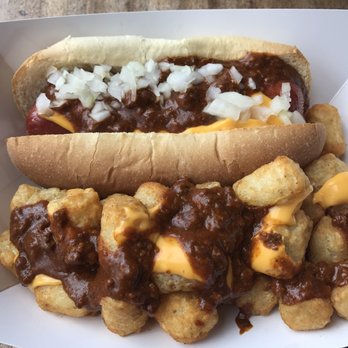 Doghouse - Chili Cheese Dog w/ Chili Cheese Tots - Hot Dogs Near Me - Orlando, Florida