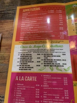 Menu photo 3 Cinco de Mayo Mexican Restaurant Franklin, TN Menu photo 3 Cinco de Mayo Mexican Restaurant Franklin, TN