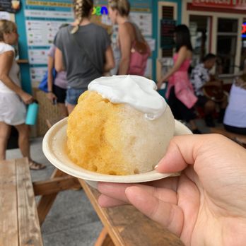 Kula Shave Ice - The local shaved Ice (lilikoi, lechee and coconut cream. - Shaved Ice Near Me - Hilo, Hawaii