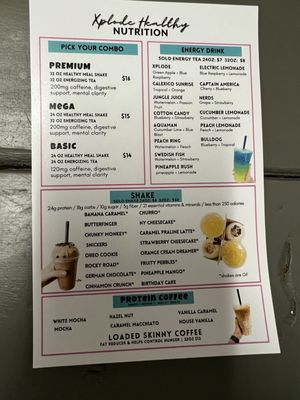 Menu photo 1 Xplode Healthy Nutrition Calexico, CA