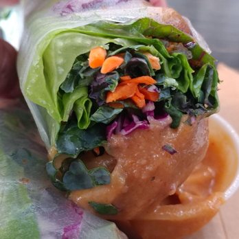 Bao Bar - Chicken Spring Roll with Peanut Sauce - Bubble Tea Near Me - San Diego, California Bao Bar - Chicken Spring Roll with Peanut Sauce - Bubble Tea Near Me - San Diego, California
