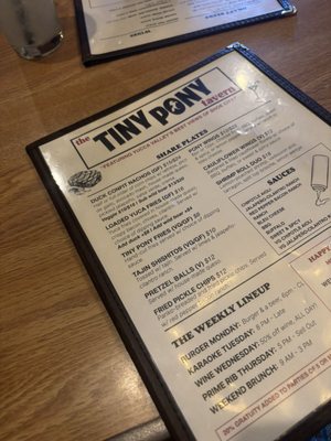 Menu photo 1 The Tiny Pony Yucca Valley, CA Menu photo 1 The Tiny Pony Yucca Valley, CA