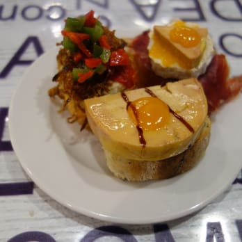 Bergara - Foie Torchon with Jam / Baccala with crispy Onions and Peppers / Queso, Iberico, Foie, Jam - Basque Near Me - Donostia-San Sebastián, SS Bergara - Foie Torchon with Jam / Baccala with crispy Onions and Peppers / Queso, Iberico, Foie, Jam - Basque Near Me - Donostia-San Sebastián, SS