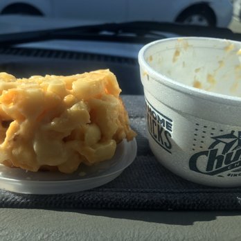 Church's Chicken - Mac and cheese clumped together tasted nasty - Fast Food Near Me - Banning, California Church's Chicken - Mac and cheese clumped together tasted nasty - Fast Food Near Me - Banning, California