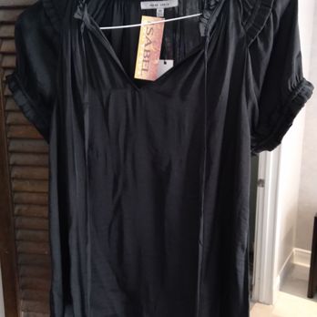 Isabel Boutique - Black satiny top - Women's Clothing Near Me - Weston, Florida Isabel Boutique - Black satiny top - Women's Clothing Near Me - Weston, Florida