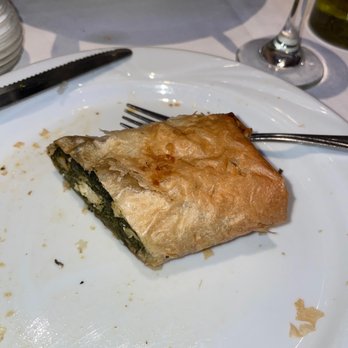 Mykonos Greek Restaurant - My take home Spanakotiropita - Greek Near Me - Niles, Illinois