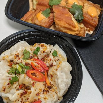 Dumpling Time Thrive City - Chili pork dumpling and shrimp toast - Noodles Near Me - San Francisco, California