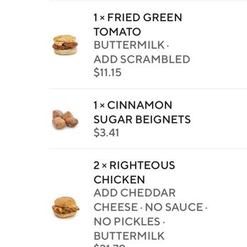 Rise Southern Biscuits & Righteous Chicken - Receipt - Breakfast & Brunch Near Me - Gaithersburg, Maryland Rise Southern Biscuits & Righteous Chicken - Receipt - Breakfast & Brunch Near Me - Gaithersburg, Maryland