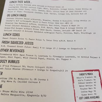 Cheeky's - Lunch menu - Breakfast & Brunch Near Me - Palm Springs, California