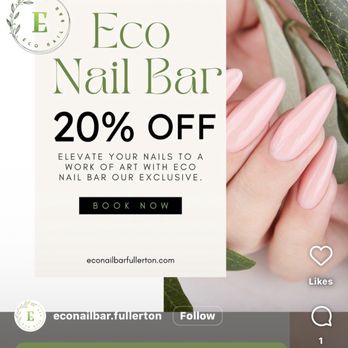 Eco Nail Bar - Nail Salons Near Me - Fullerton, California