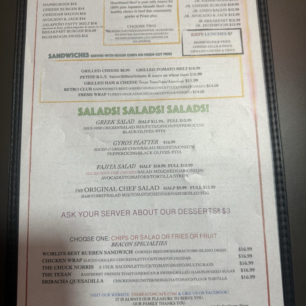 Beacon Cafe 287 - Menu - Breakfast & Brunch Near Me - Fort Worth, Texas
