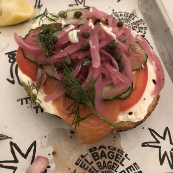 El Bagel - Lox supreme, don't mind the messy platter, I devoured the first half - Bagels Near Me - Las Vegas, Nevada